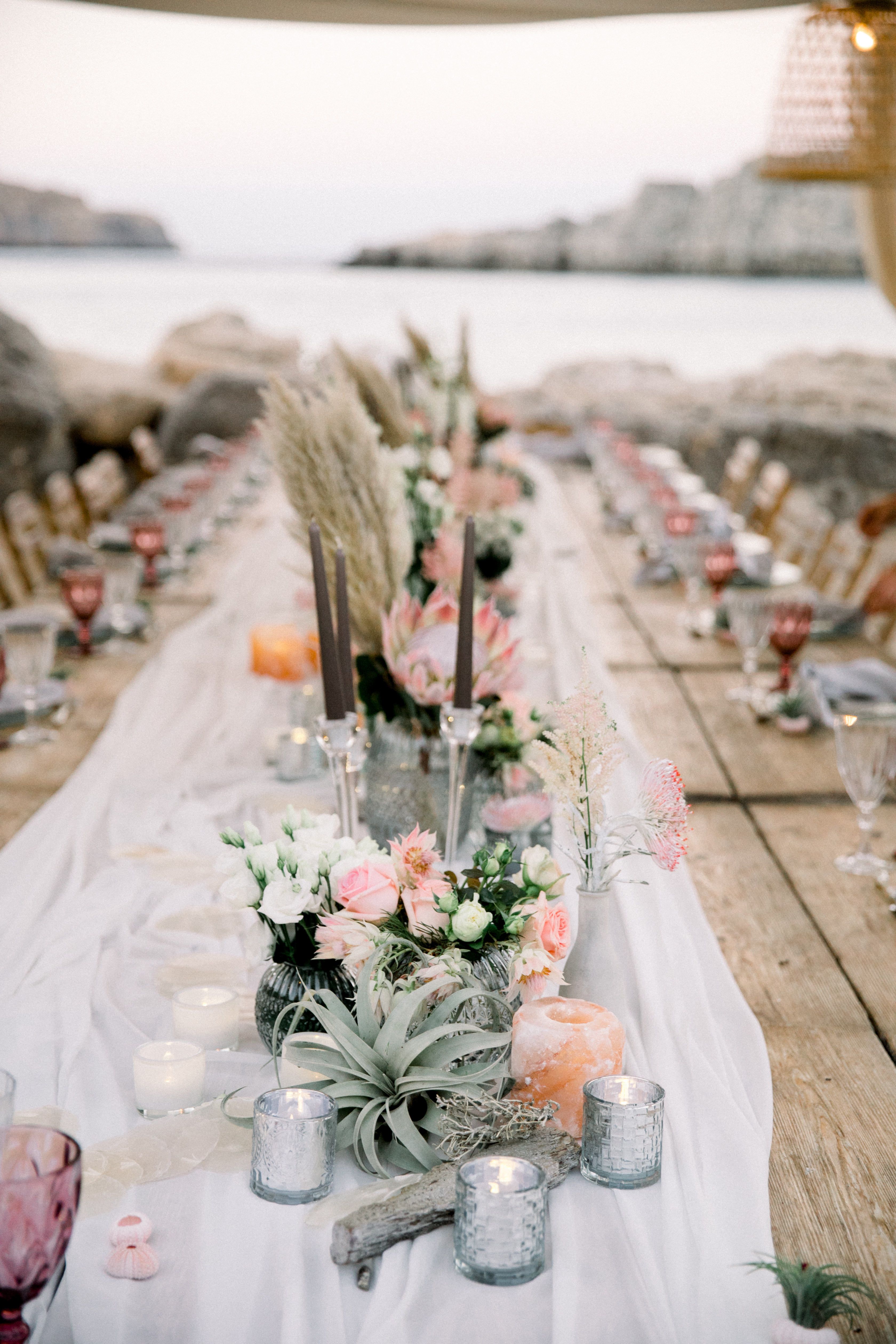 An Elegant Bohemian Wedding on the Beach at Tambakio in