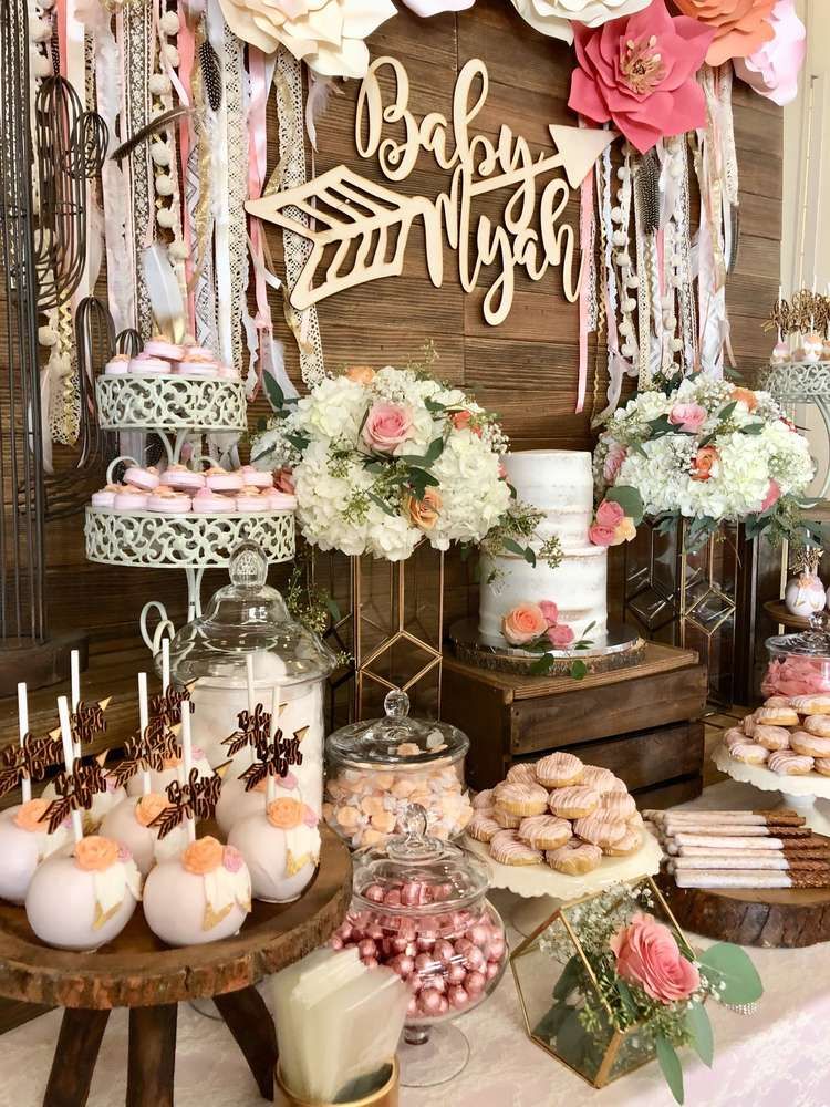 Boho Chic Baby Shower Party Ideas Photo 1 of 9 Baby