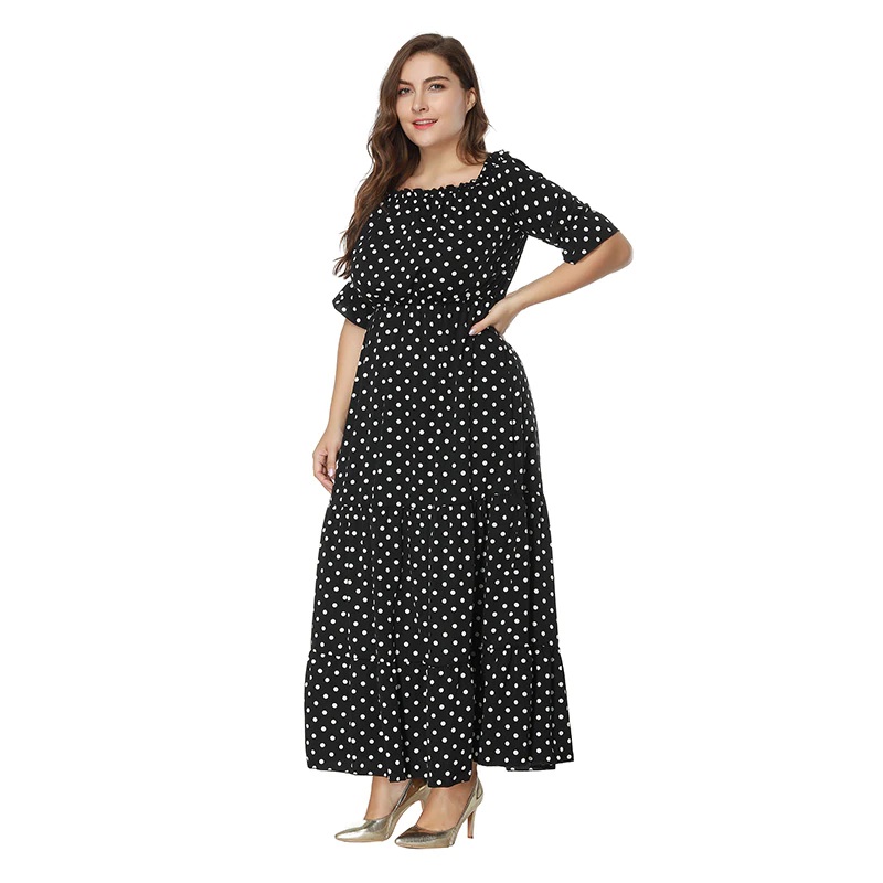 Bohemian plus size Off the Shoulder maxi dress Power Day