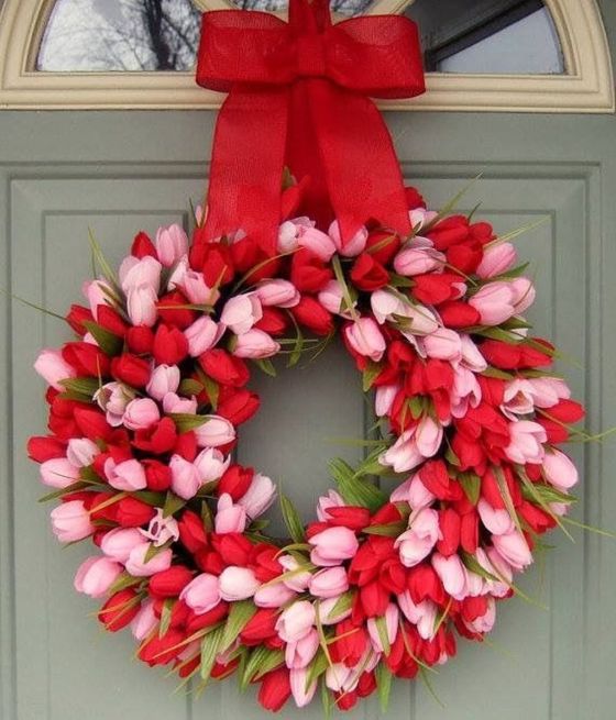 Beautiful Valentines Day Wreath Decor Ideas 52
