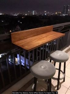 Adorable Tiny Balcony Home Office Decors To Inspire You 35